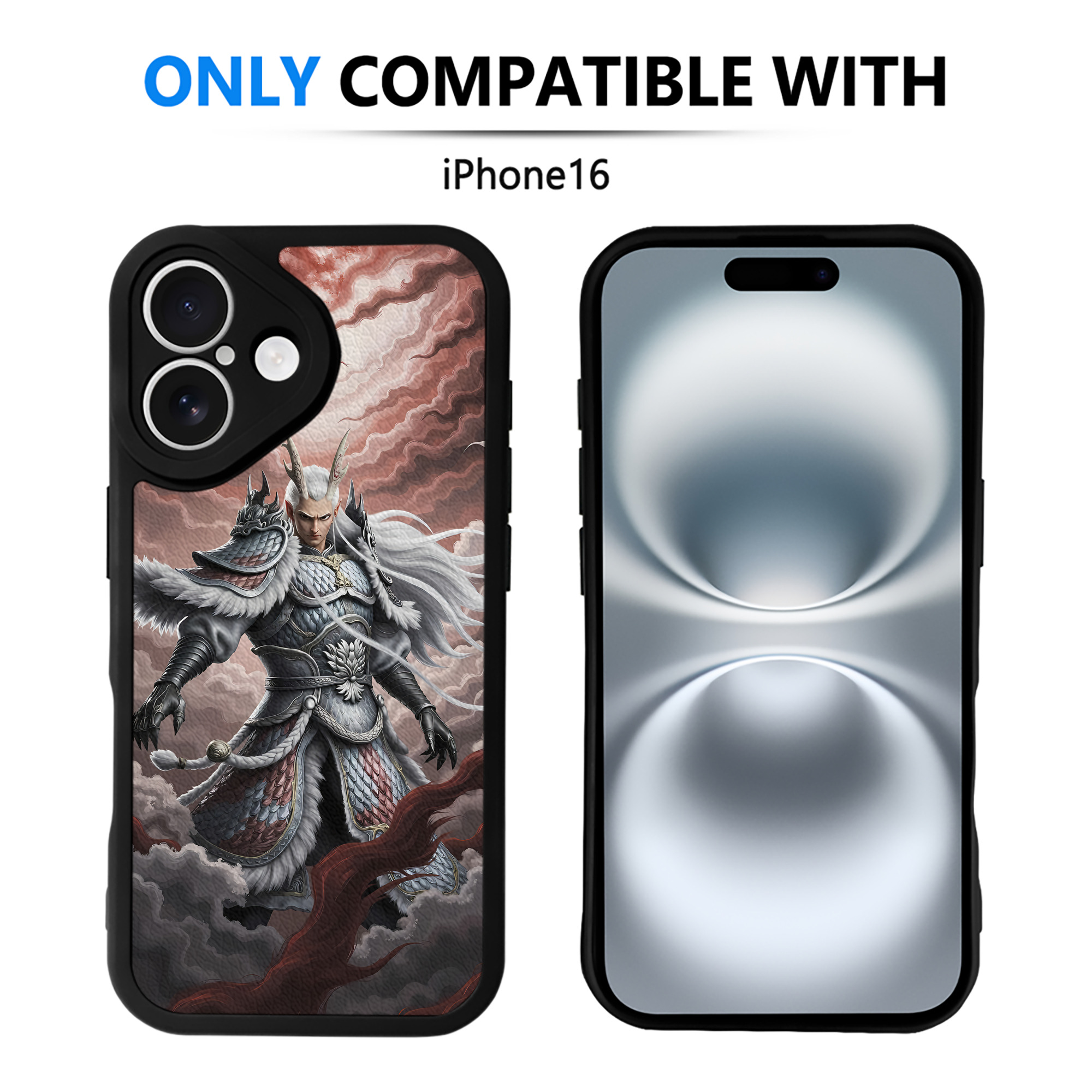 （画像用） Ne Zha 2 ナタ 魔童の大暴れ 【iPhone 16シリーズ対応】シリコンスマホケース（レザー調） 材質：シリコン